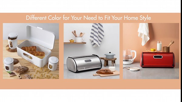 Bread Box for Kitchen Countertop, Extra Large Capacity Holds More Than 2 Loaves, Matte Stainless Steel Bread Storage Bin Container with Roll up Lid, Fingerprint Proof, 17.5 x 11 x 7.5 Inches