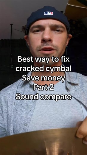 Hear a difference? #diy #cymbalfix #diyproject #foryou #fyp #drummer #cymbals #musician