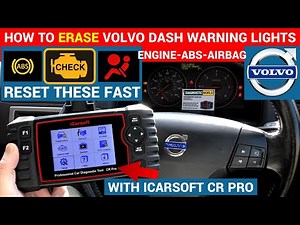 Volvo Engine, ABS & Airbag Reset Warning Light using iCarsoft CR PRO OBD2 Diagnostic Scan Tool