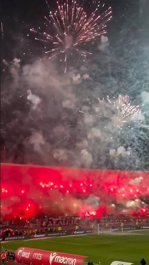 Red star belgrade fans insane pyro show at the eternal derby