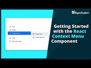 Getting Started with the React Context Menu Component