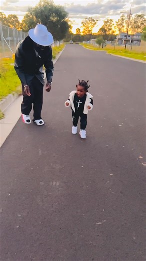 Evening walk with my little princesses one holding the camera and one running with me. | Silver X