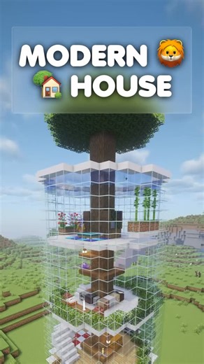 monnie37 | Minecraft Tutorial | Modern Tree House 🏡 #minecraft | Instagram