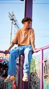 Do like @valerio.mazzei and play new music wearing the Philippe Model Paris collection. Introducing #LaGrande, the iconic shoe that takes inspiration from the 90s and features our archive materials from past collections. #philippemodelparis #italiancraftsmanship #parisianheritage #sneakers #lifestyle #urban #streetstyle #reused | Philippe Model