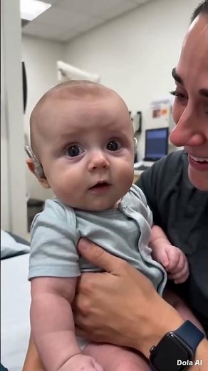 #BabyFirstReaction #HearingMilestone TAGSbaby hears mom first time, hearing device activation,