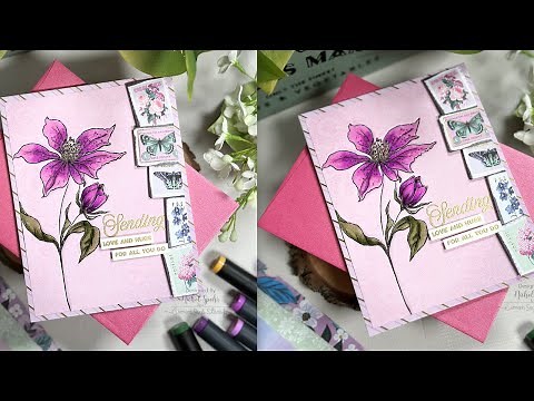 Create Stunning Floral Postage Stamp Cards with Simon Says Stamp April Kit | Nichol Spohr Tutorial!
