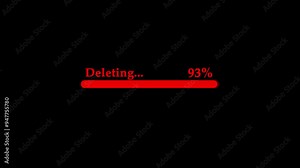 Loading bar. Loading deleting Transfer 0-100%in alpha channel.