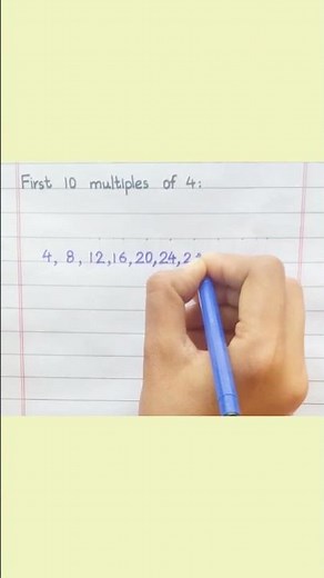 First 10 multiples of 4 #shorts