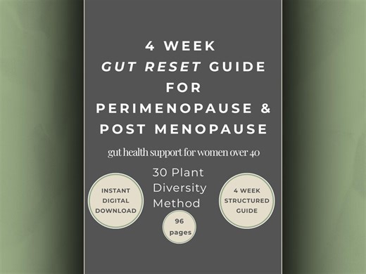 4 Week Gut Health Reset Guide for Women | High Fibre Meal Plan | IBS Friendly | Cooking for One | Perimenopause and Menopause Nutrition - Etsy UK