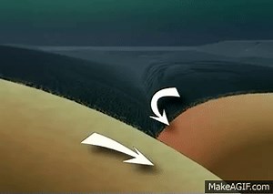 Tsunami Generation Animation Generated by a Subduction Zone Earthquake on Make a GIF