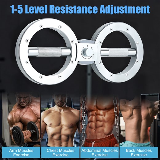 12 Pounds Rotator Burn Machine, Spinning Rotator Machine, 360° Rotating Grip Strength Trainer, 5-Level Adjustable Arm Workout Equipment, Multifunctional Hand and Forearm Trainer for Home and Gym