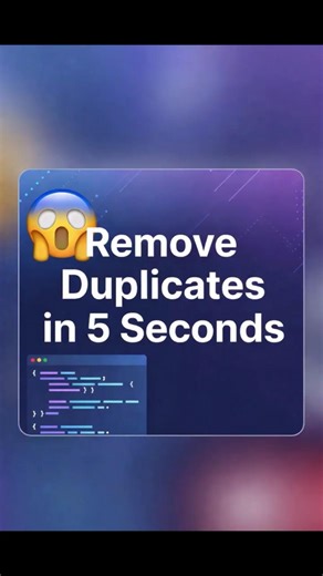 Remove Duplicates in 5 Seconds 🔥 | JavaScript Trick” #coding #javascript #webdevelopment #codingblog