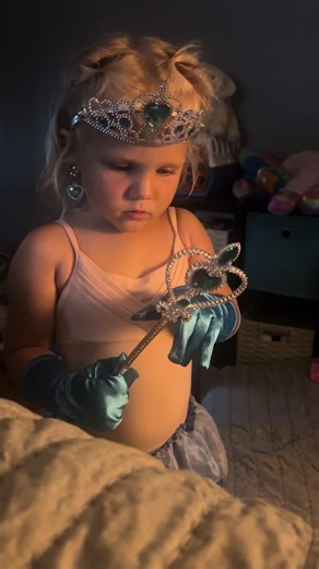 Sad her princess wand doesn’t have magic… #princess #magicwand #disney #momsoftiktok