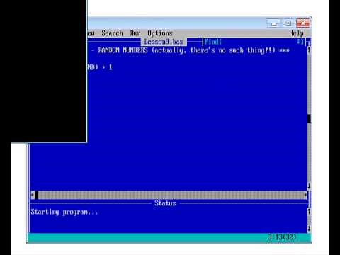 The basics of QBASIC - Lesson3 Random numbers