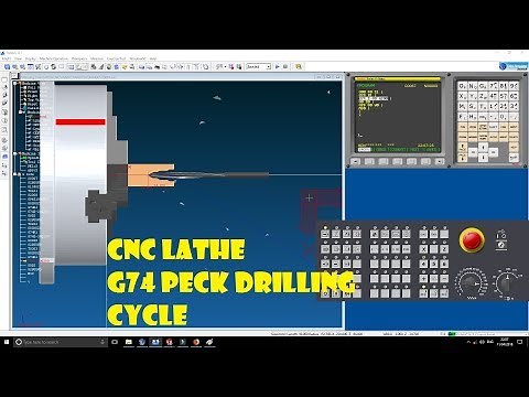 CNC LATHE PROGRAMMING| G74 PECK DRILLING CYCLE| HOW TO DRILL IN CNC LATHE| CNC PROGRAMMING TUTORIAL|