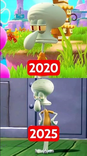 Squidward Evolution - Battle for Bikini Bottom Rehydrated (2020) to Titans of the Tide (2025