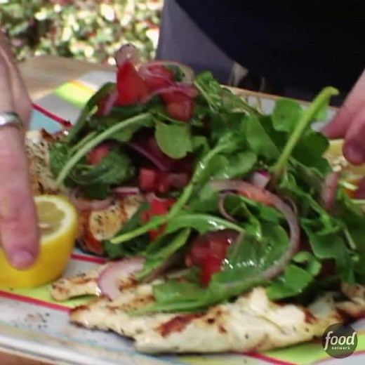 278K views · 1.7K reactions | Bobby Flay's Grilled Chicken Paillard is a fancy sounding, but super easy, dinner that's sure to impress! Watch Bobby on #BeatBobbyFlay > Thursdays at 10|9c Save the recipe: https://foodtv.com/2jDNQkh! | Food Network | Facebook