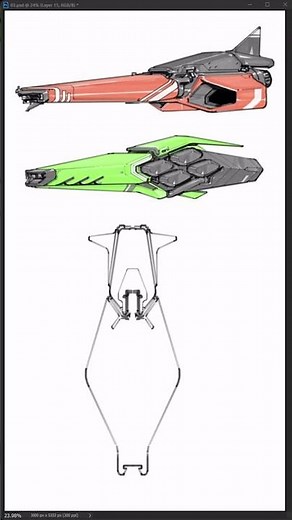 Spaceships Timelapse - Learn How To Draw Hardsurface Design in 2D