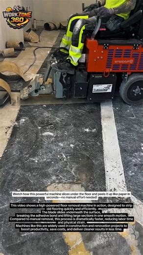This Machine Rips Up Floors in Seconds… So Satisfying 🤯