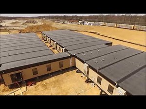 Temporary modular classroom building installation - start to finish