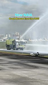Firefighters in action during the Crash Rescue Exercise!🔥💪 New NAIA showcased its emergency response capability and preparedness during the Crash Rescue Exercise (CREX) 2025. #NAIA #CREX2025 #aviation #MNL #fyp | Edz Palomares Dumam-ag