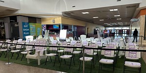 Empty Chair Display at Southern Hills Mall in Sioux City highlights victims of domestic violence