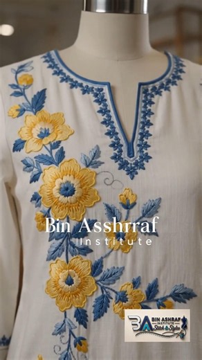 applique design hand made work by Bin Ashraf institute stitch Styles