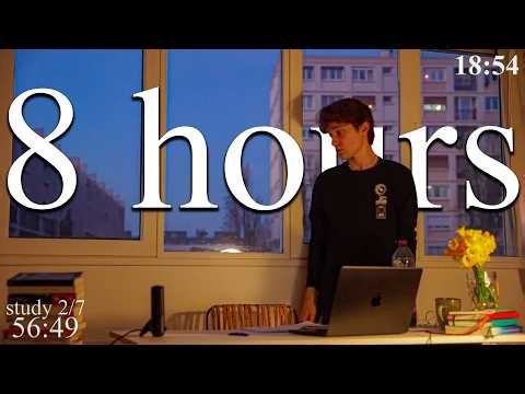 LIVE | 8-HOUR study with me 📚⛈️ rain sounds & pomodoro timer 60 & 10