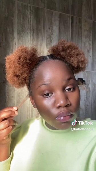 Messy Space Buns Tutorial for Natural Curly Hair