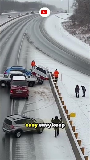 Winter Grip Lost: Chaos on an Icy Highway