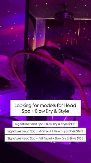 ✨ MODEL CALL – Viral Head Spa Experience ✨ We’re looking for a few models to experience our Signature Head Spa treatments at special model pricing in exchange for photos/video content and social media sharing. Experience the viral head spa everyone is talking about in Scottsdale, finished with a relaxing blow dry & style. Model Pricing (Limited Spots): • Signature Head Spa Blow Dry & Style Regular $185 → Model Price $105 • Signature Head Spa Mini Facial Blow Dry & Style Regular $245 → Model Pric