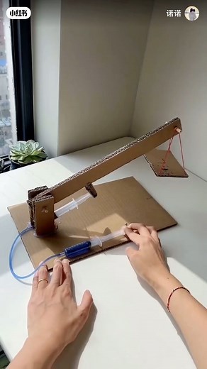 Craft and DIY on Instagram: "🤯 You won’t believe how this simple science trick works!” “Double tap if you want to try this project! 👇” “This simple DIY project using cardboard and syringes demonstrates the power of Pascal’s Principle! 🔬 Watch how a small push on one side can lift a weight on the other. It’s a perfect STEM activity for students (or anyone who loves cool mechanics!). Full tutorial in the video. Save this Reel for your next rainy-day project! #DIYScience #STEMathome #HydraulicPo