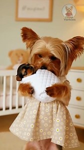 The proudest Mama Yorkie snuggling her tiny, swaddled newborn. 🥺 This is the sweetest thing you'll see all day! 💖 #ProudMama #YorkieMama #NewbornPuppy #SwaddleSnuggles #CutestDogEver #YorkieLove #DogParents #PreciousMoments #PetLover #HeartMelting #fblifestyle #bmw | I Love Yorkies