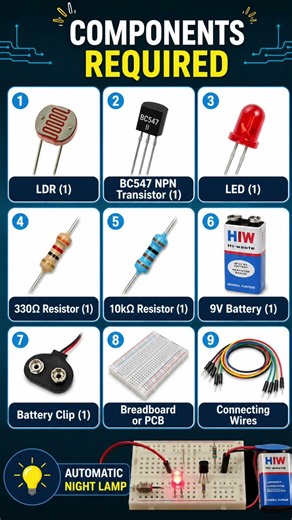 Mini Electronics Project: Automatic Night Lamp in tamil
