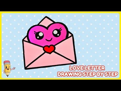 How to Draw a Love Letter 💌 Love Letter Drawing Step by Step Easy