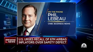 U.S. urges recall of 67 million airbag inflators impacting several major automakers