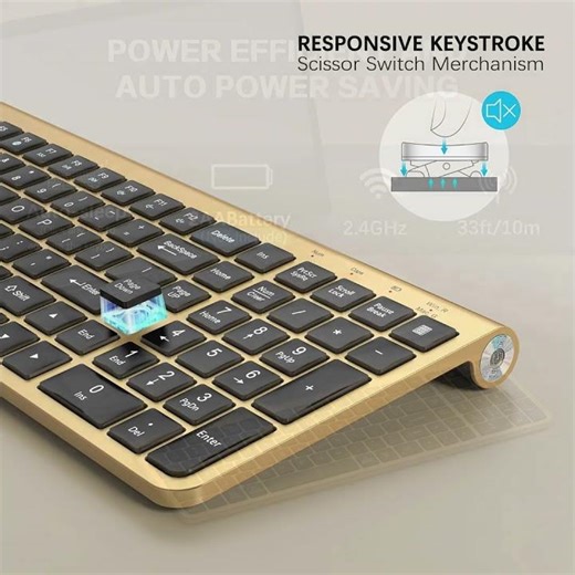 JOYACCESS Black Gold Wireless Keyboard