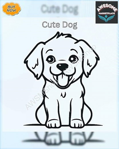 Dog Coloring Page – Printable for Kids