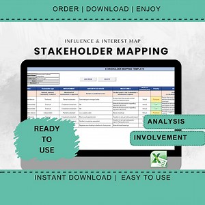 Stakeholder Mapping Template Excel Project Management Business Planning Digital Download Consultant Tool Tracker Analysis Matrix Sheet - Etsy