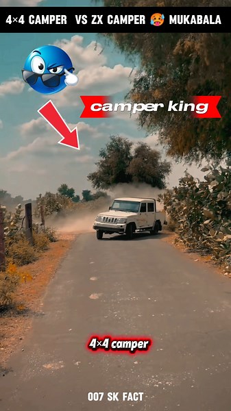 4 by 4 camper vs zx camper 😈☠️ mukabala 👋😲 #shorts #camper #mahindra #trending #viral #viralshorts