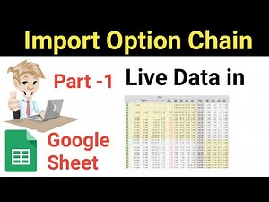 Live Option Chain Data in Google Sheet Part - 1 #importoptionchaindata #optionchaindata #optionchain