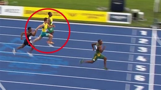 Aussie sprinter benefits from rivals' big mistake