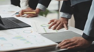 Business Documents, Auditor businesswoman checking searching document legal prepare paperwork or report for analysis TAX time,accountant Documents data contract partner deal in workplace office