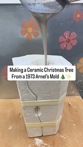 Let’s all just pretend the tree I was glazing was the same one from the rest of the video, okay? 🤭🎄✨ #Ceramics #ceramicchristmastree #slipcastprocess | Sunroom Ceramics
