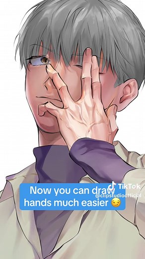 Drawing hands are a literal nightmare amiright?😩 Use our handy dandy 3D hand model to make your process easier 👀 #clipstudiopaint #digitalart #arthack #fyp #drawingtutorial
