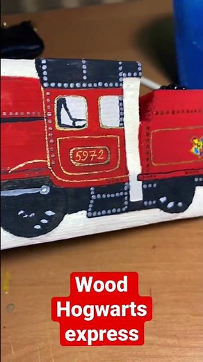 DIY Hogwarts express 🚂🔮🪄#harrypotter#hogwarts#disney#wood#woodworking#carving#diy#handmade#india
