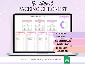 Editable Packing Checklist Template, Travel Packing List, Holiday Packing List, Trip Checklist, Travel Essentials List, Travel Checklist - Etsy