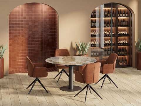 Table céramique extensible effet marbre Akante Luna – Élégance & fonctionnalité