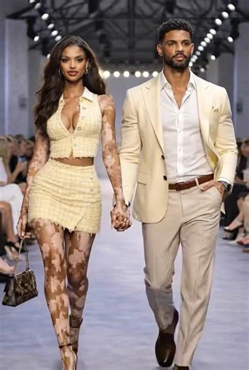 Day 21 walking the runway with Mia and Caleb 🥰. #vitiligoproud #fashion #trendingshorts #model #fyp