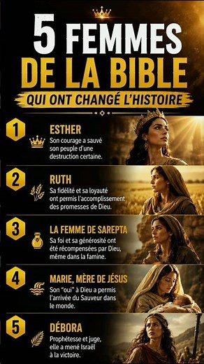 5 femmes de la Bible qui ont changé l’histoire #femmechrétienne #viespirituelle #foi #bible